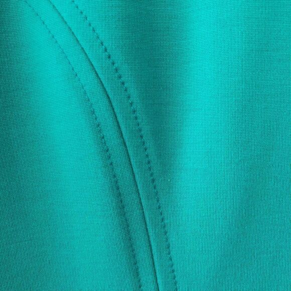 Katherine Barclay Sheath Dress With Ruffle Hem In Teal Green - Picture 7 of 9